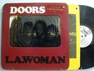 DOORS: L.A. Woman  DIE-CUT WINDOW CVR RARE WHITE  LABEL PROMO STICKER