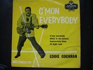EDDIE COCHRAN 'C'MON EVERYBODY' RARE UK EP LONDON DECCA YELLOW SLEEVE 