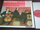 Rostropovich Richter Beethoven Cello Sonatas Dutch Philips Stereo 2LP-Box MINT