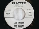COLONY All I Want (Platter) INTENSE 60s Punk/Psych strong EX Original MP3s