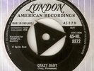 THE ROCKIN R'S - CRAZY BABY / THE BEAT  - LONDON  RARE  45