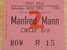 MANFRED MANN YARDBIRDS GARY FARR SCAFFOLD INEZ FOXX BARRY RYAN   1965 TICKET
