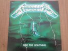 METALLICA ride the lightning LP 1984 ORIGINAL bernett GREEN cover FRENCH PRESS