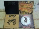 AC/DC x 4 LP RECORDS,T.N.T.BACK IN BLACK,,FOR THOSE ABOUT TO ROCK,HEATSEEKER 12