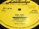 GEORGE ALLISON.HARD TIMES.TEN TO ONE.CARTRIDGE.CR-D 107. ROOTS.