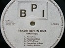 Tradition In Dub.D Tyrone. BPI. BLP 8081.Tradition.Reggae.Dub.Roots.EX/EX+.Rare