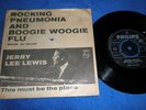RARE 7 : JERRY LEE LEWIS. DANISH / DENMARK PS. ROCKING PNEUMONIA AND BOOGIE