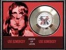 KINGS OF LEON - USE SOMEBODY - FRAMED 'SILVER' 45rpm  RECORD