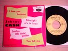 JOHNNY CASH London EP Frankreich I Love You Because / You Tell Me SUPER RAR