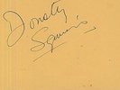 DOROTHY SQUIRES & RALPH READER - Autograph Page ( signed on both sides)