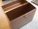 Great 1960s Gold Metal Enamel LP Record Carrying Case - holds 25 jacketed discs