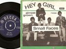 SMALL FACES HEY GIRL & ALMOST GROWN DANISH PS+45 1966 MOD FREAKBEAT PSYCH GARAGE