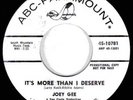 Hear JOEY GEE - IT'S MORE THAN I DESERVE / DON'T BLOW  ABC PROMO - Northern Soul