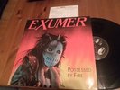 EXUMER -Possessed by Fire LP 1986 Disaster morbid saint vio-lence w/ merch card