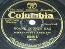 ROANE COUNTY RAMBLERS 78 rpm COLUMBIA 15398 pre war country E- CONDITION