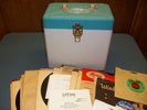 1950's SQUARE DANCE RECORDS  78  & 45 RPM in METAL STORAGE BOX
