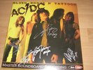 ACDC - Blues Booze N Tattoos LP  Sleeve signed By all the Band