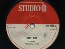 BABY WHY / BE A MAN   The Cables ( 1968 Early 