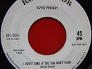 RCA RECORDS DJ PROMO 45 ELVIS PRESLEY I DON'T CARE IF THE SUN DON'T SHINE EX-N/M