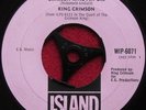 KING CRIMSON - COURT OF THE CRIMSON KING rare 1969 ISLAND 1st press 45 EX