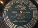 ZONOPHONE 5876 FRED VAN EPPS BANJO SOLO RAGTIME MEDLEY POWDER RAG 78 RPM EPS 10