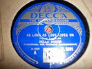 BELLE BAKER Comedienne As long as love lives on 78 DECCA F3191