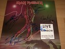 Iron Maiden - Live at the Rainbow LP  Sleeve signed by all the Band