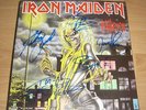 VINYL LP RECORD SLEEVE SIGNED BY IRON MAIDEN