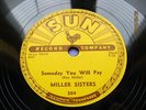Miller Sisters - Someday You Will Pay - 10' Shellac SUN 504