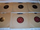 6 Vintage Greek 78 RPM Records - Victor, Panhellenion Record Labels
