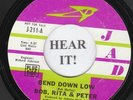 RARE REGGAE 45 Bob, Rita & Peter *Marley Tosh*JAD #211 Bend Down Low/Mellow Mood