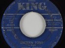 R&B Popcorn 45 EUGENE CHURCH Sixteen Tons KING HEAR
