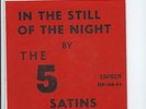 The Five Satins, Original 1961 Extended Play, 45 RPM Record, Ember EEP-104-45