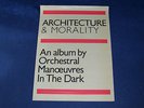 OMD - UK PROMO POSTER (PETER SAVILLE NEW ORDER ORCHESTRAL MANOEUVRES IN THEDARK)