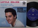 ELVIS PRESLEY Rare French France EP Little Sister 86.304 Petit trou Solid center
