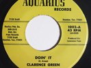Texas Funk 45 CLARENCE GREEN Doin' It / The Giant Speaks on Aquarius