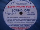 WW II ARMY Radio Transcription SOUND OFF CALLOWAY Louis Armstrong V DISC  78