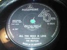 THE BEATLES ALL YOU NEED IS LOVE 1st PRESS WITHOUT T.V. REFERENCE..SOLID CENTRE