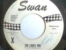 BEATLES 45-SHE LOVES YOU /I'LL GET YOU-PROMO on SWAN