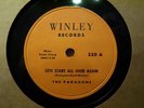 THE PARAGONS Let's Start All Over Again on WINLEY Doo-Wop 78
