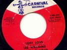 Northern Soul 45  - Lee Williams and the Cymbals - Lost Love  -Carnival Listen 