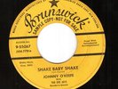 Listen  Rare Rockabilly Promo 45 JOHNNY O'KEEFE Brunswick - Shake Baby Shake