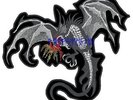 Rückenaufnäher Black Dragon Aufnäher Drache - Backpatch - WOLFSZEIT - Metal Dark