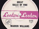 WARREN WILLIAMS Great Balls Of Fire/It's Party Time OZ 60s Rocker 45 Ex+
