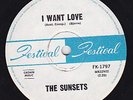 THE SUNSETS - I Want Love / Love's face Oz 60's Garage Punk 45 Tamam Shud