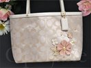 AUTH. RARE  NWT COACH F47242  47242 Signature FLORAL APPLIQUE Mini Tote Bag