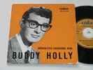 Ultra rare Buddy Holly EP Brown eyed handsome man Dutch Orange cover Coral