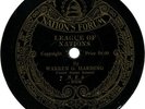 Nation's Forum Record #3, Warren G. Harding on the League of Nations