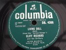 CLIFF RICHARD AND THE DRIFTERS LIVING DOLL RARE 78 RPM RECORD 1959 *C*