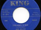 Rare Rockabilly 45- Moon Mullican- Seven Nights to Rock- King- #4894- VG++